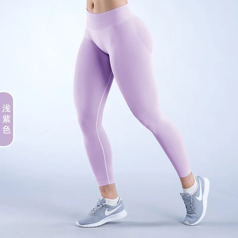 Damen High Waist Nahtlose Yoga Leggings Bauchkontrolle Po-Lifting Workout Hose Weiche Athletic Leggings für Fitnessstudio Fitness Laufen