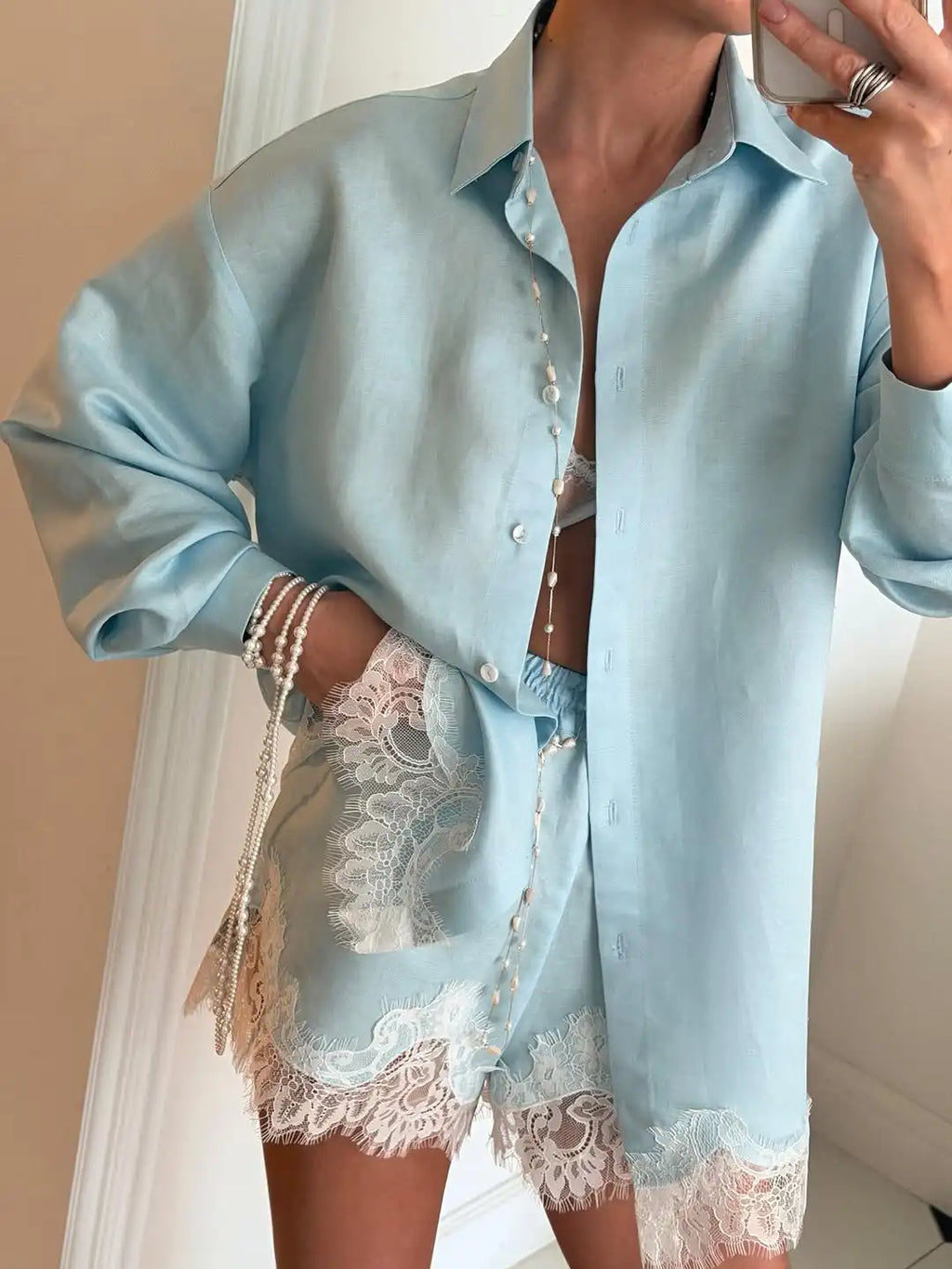 Damen Anzug mit Revers, langen Ärmeln, chic, einreihig, weites Bein, lange Hose, Sets 2026, lässiges, lockeres Outfit für den Alltag