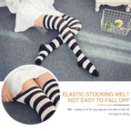 Farbige gestreifte Strümpfe Japanische Overknee-Socken Mode Frauen Warmhalten Socken Sexy Schlanke Lange Socken Strumpfwaren JK Cosplay Lolita Y2k