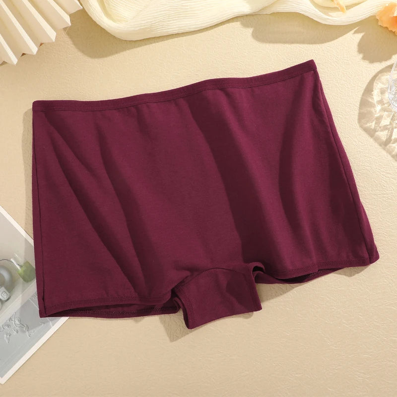 FINETOO 3er-Pack Damen Baumwoll-Boyshorts Atmungsaktive Low-Waist Unifarben Unterwäsche Damen Legere Sport Boxershorts Unterhosen