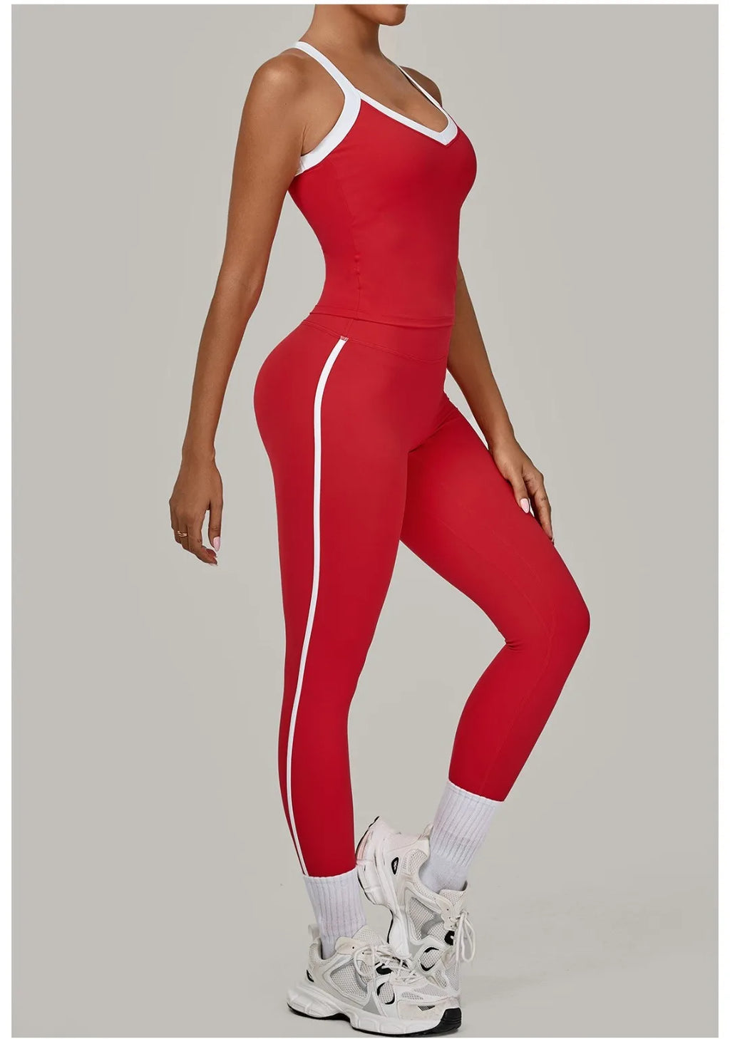 2PCS Damen Yoga-Set Hohe Taille Peach Hip Herausnehmbare Polsterung Sport-BH Hose Fitnessanzug Laufen Workout Gym Leggings Yoga-Set
