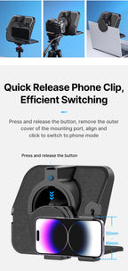 Ulanzi RT02 Universal-Teleprompter Prompter DSLR-Kamera Smartphone Tablet Laptop-Teleprompter Live-Streaming Videoaufnahme