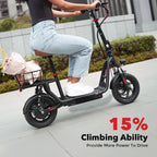 ISCOOTER i12 Elektroroller für Erwachsene 500W Motor E-Scooter 36V7.5AH Akku Elektroroller 12 Zoll Straßenreifen Elektroroller