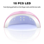 Gel Nail Polish Kit With UV Nail Lamp Electric Nail Drill Machine Soak OFF Gel Nail Kit Base&Top Coat Gel Polish Nail Tool Set