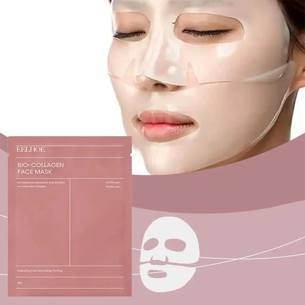 1/2/5 St. Bio-Collagen Gesichtsmaske Hydratisierende Nacht-Hydrogel Feuchtigkeitsspendende Gesichtsmaske VC Aufhellend Anti-Aging Hautpflege