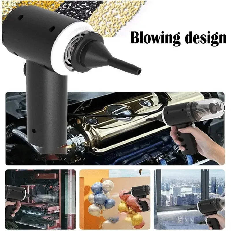 9000Pa kabelloser Auto-Staubsauger USB-Ladevorgang 1200mAh tragbares Reinigungsgerät Mini Nass- und Trockensauger Haushalt