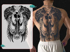 Magic Juice Tinte Wasserdichte Tattoo Aufkleber Große Größe Kräutersaft Temporäre Tattoos Männer Body Art Drache Tiger