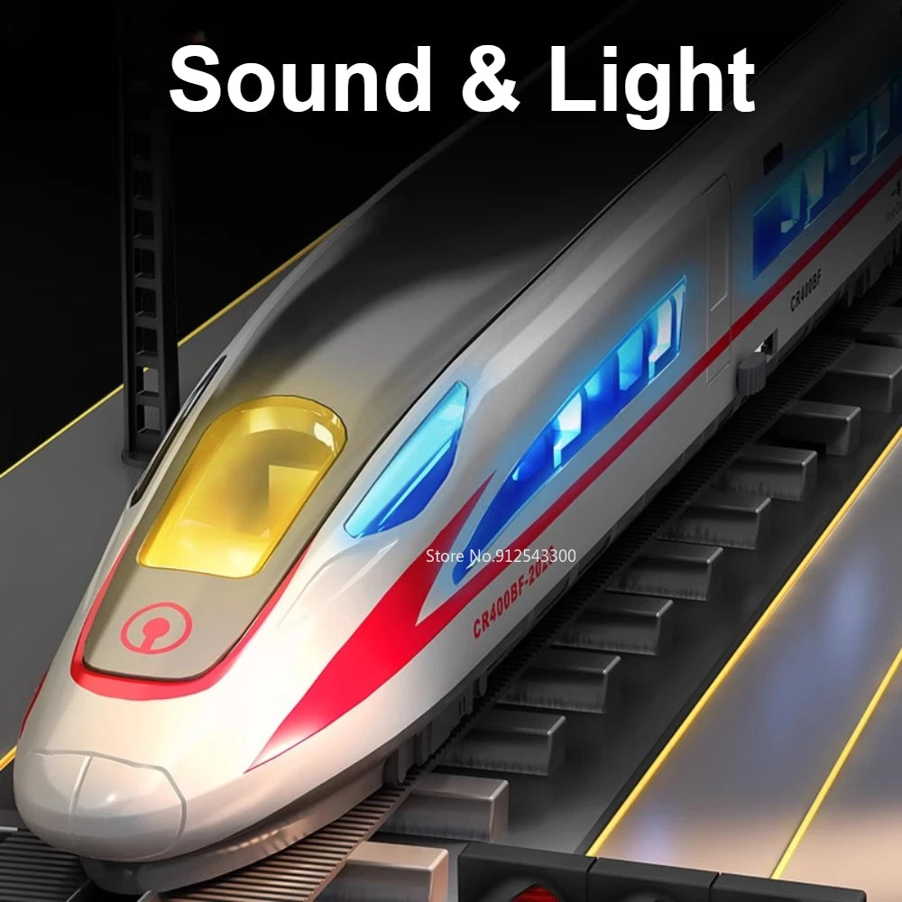 1:60 Maßstab FuXing Hochgeschwindigkeitszug Spielzeugauto Modell Sound Licht Fernbedienung Elektrische Simulation Zugmodelle Ornamente Geschenke