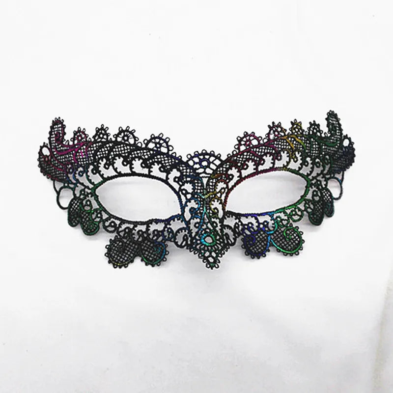 Neue Damen Hollow Lace Gesichtsmaske Maskerade Sexy Cosplay Abschlussball Party Requisiten Kostüm Maske Nachtclub Halloween Schwarze Augenmaske