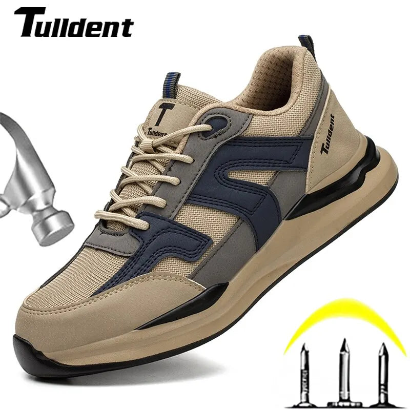 Safety Shoes Men With Steel Toe Cap Anti-smash Men Work Shoes Sneakers Light Puncture-Proof Indestructible Shoes Dropshipping Hauptbild
