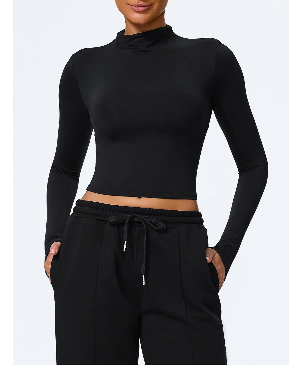 Hearuisavy Sommer Damen Fitness Langarmshirt Leichtes Gym Workout Top Atmungsaktive Schnelltrocknende Yoga Kleidung Sportbekleidung