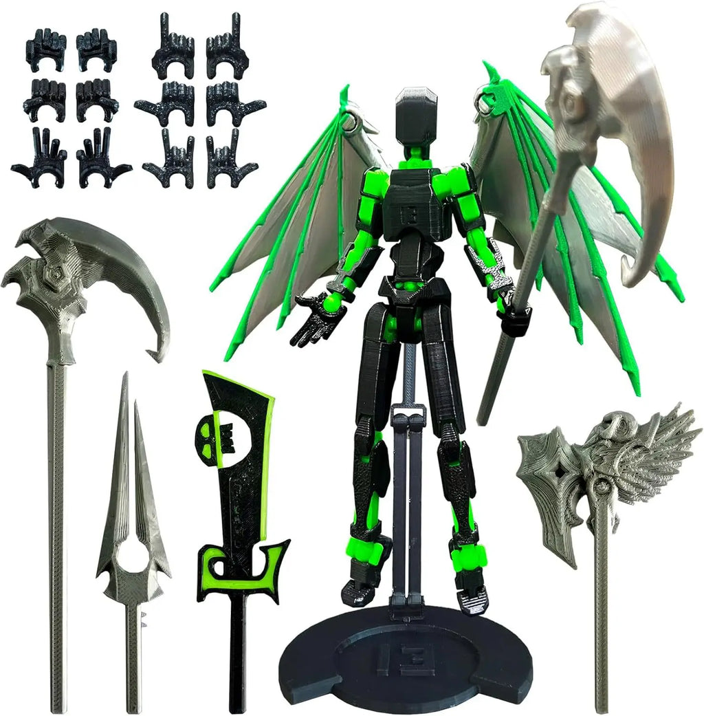 T13 Actionfigur, 3D-gedruckt, mehrgelenkig, beweglich, Titan 13 Lucky Dummy Nova Roboter-Actionfigur, Desktop-Montage, fertiges Geschenk