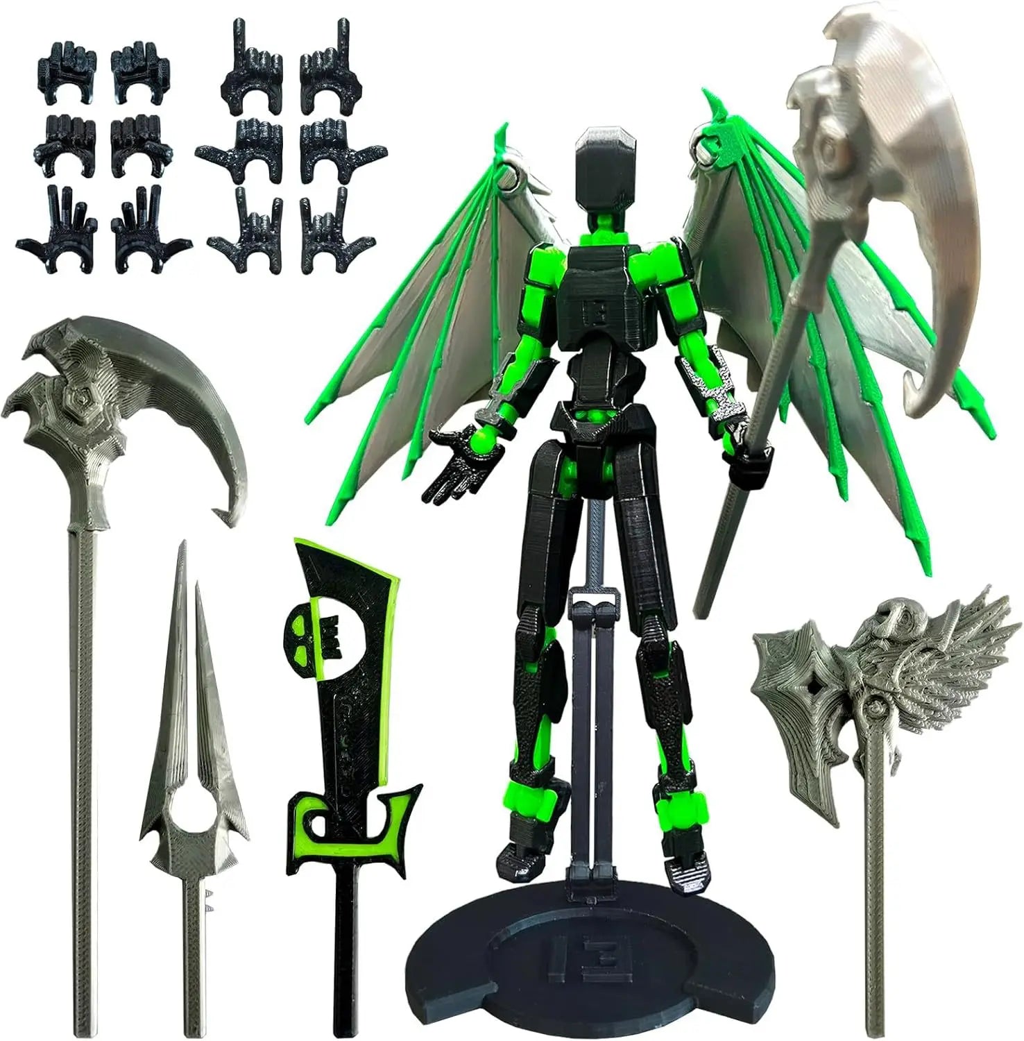 T13 Actionfigur, 3D-gedruckt, mehrgelenkig, beweglich, Titan 13 Lucky Dummy Nova Roboter-Actionfigur, Desktop-Montage, fertiges Geschenk