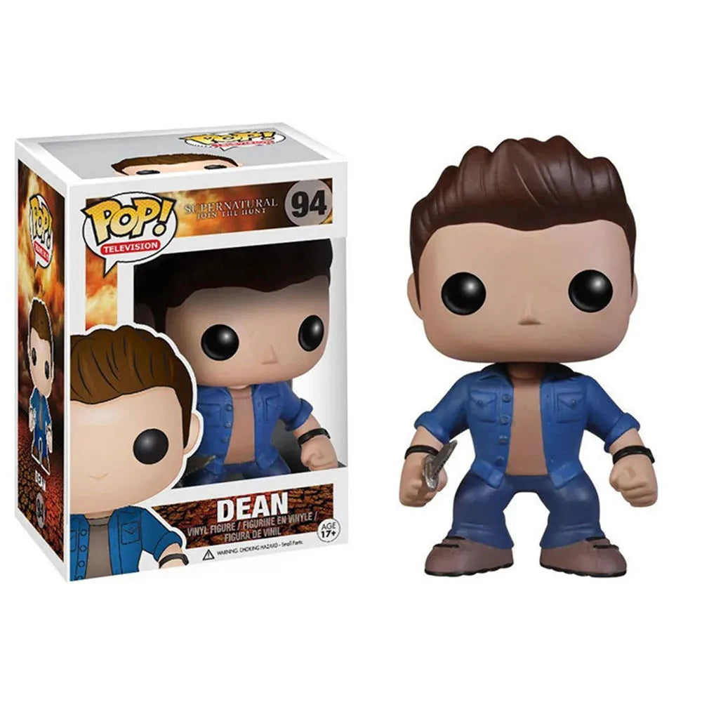 Funko Pop Supernatural Sam #93 Dean #94 Castiel #95 Charlie Crowley Bobby Singer Actionfigur Spielzeug POP-SPN Vinyl-Puppe Kindergeschenk