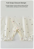 Baby Mädchen Sommer Süßer Herz-Print Strampler Rüschenkragen Baby Bodys Baumwolle 0-24M Neugeborenen Komfort Overall Outfit