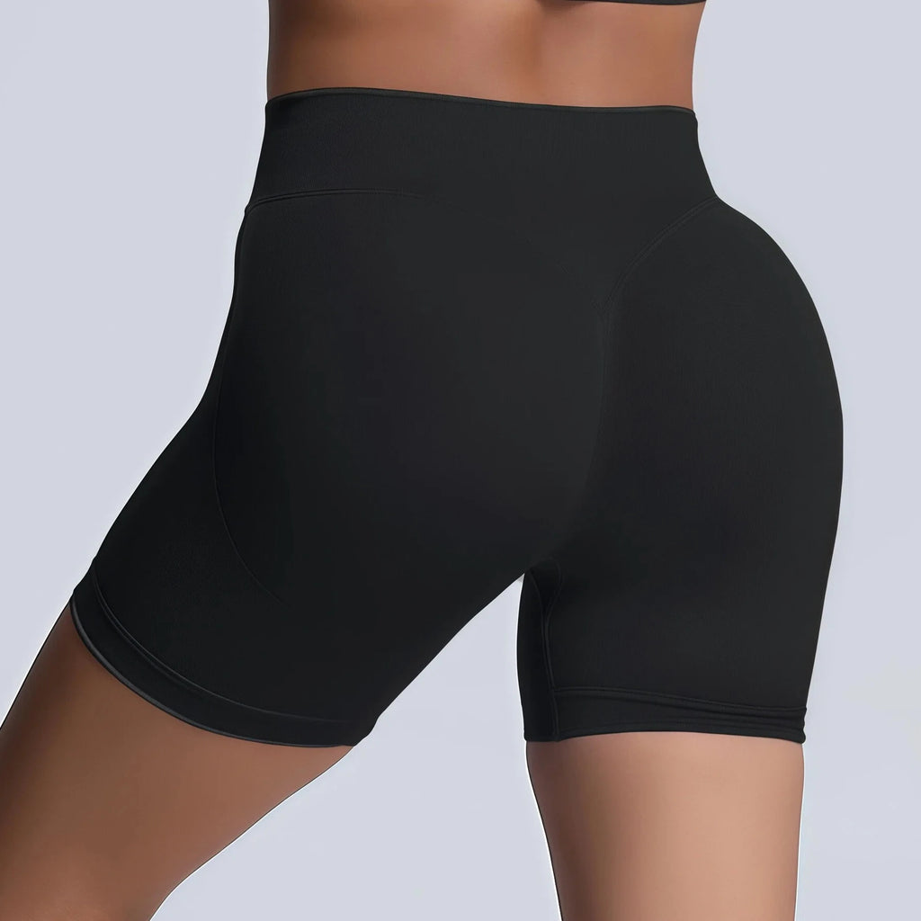 HISTELLO Impacts Shorts 4.5" Women Fitness Sports Biker Shorts Low Waist Gym Short Workout Scrunch Butt Yoga Seamless Leggings