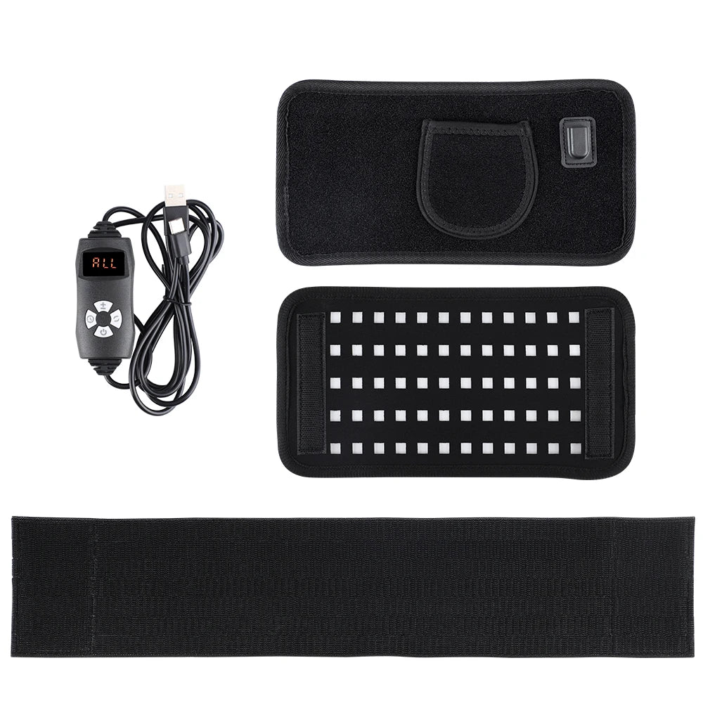 25x13.5cm 60 LEDs 660nm Rotlicht-Infrarotgürtel 850nm Rücken Fettverbrennung Wickel Schlankheitsmaschine Taillen-Timing-Pad für Muskel-Hautpflege