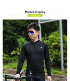 XINTOWN Herren Langarm-Radtrikot, Rennbekleidung für Frühling/Sommer, Export-Fahrradbekleidung, einfarbiges Langarm-Oberteil