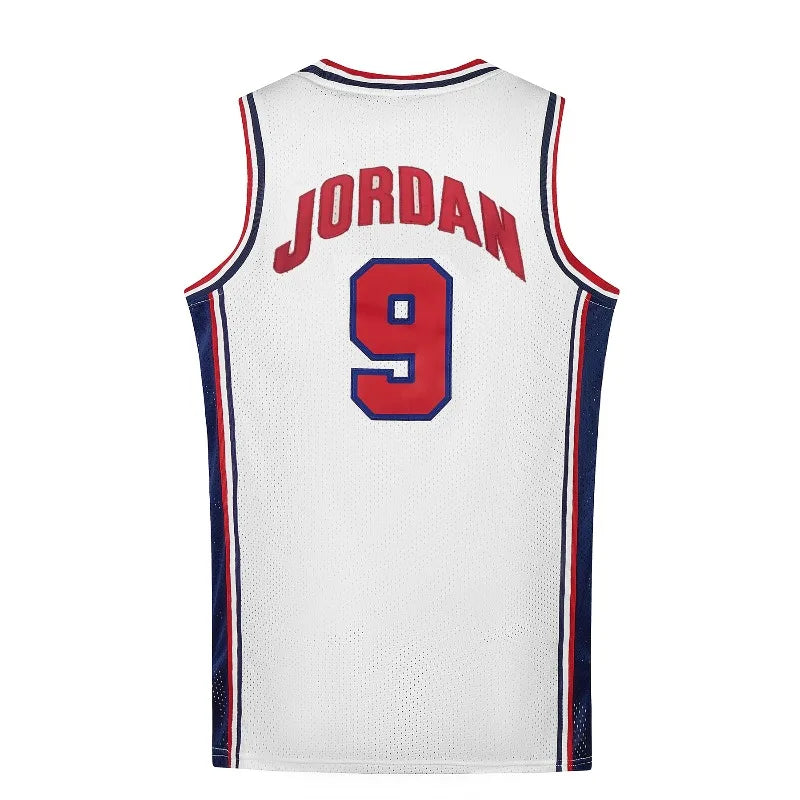 Herren besticktes #9 Basketball-Trikot, atmungsaktive Sportbekleidung, ärmellose Trainingsuniform, Team-Weste, Tops im neuen Design