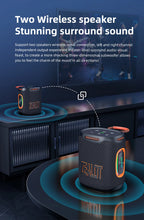 S122 25W Kabelloser Bluetooth-Lautsprecher Outdoor Tragbarer Mini Wasserdichter Lautsprecher mit Licht 6000mAh Akku Bass Boost für Outdoor