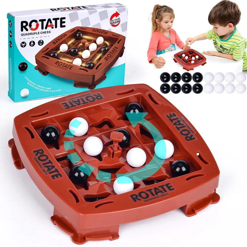 Logik-Schach-Schienenspiel, Lernspielzeug, Schienenschachspiel, Vier-Gewinnt-Spiel, lustiges 2-Spieler-Puzzle-Brettspiel-Set für den Tisch