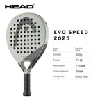 HEAD 2025 NEU Tennis-Padel-Schläger VIBE Serie Carbonfaser Eva Memory Flex Schaumstoffkern Padel-Tennisschläger Leichtgewicht