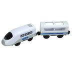 Holz-Lokomotive, magnetische elektrische Eisenbahn-Spielzeuge, passend für Biro-Holz-Druckguss-Schlitz-Eisenbahnstrecke, pädagogisches Spielzeug für Kinder
