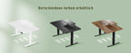 Devoko elektrischer höhenverstellbarer Schreibtisch 120 × 60 cm mit Monitorständer Ergonomischer Sitz-Steh-Schreibtisch (Weiß)