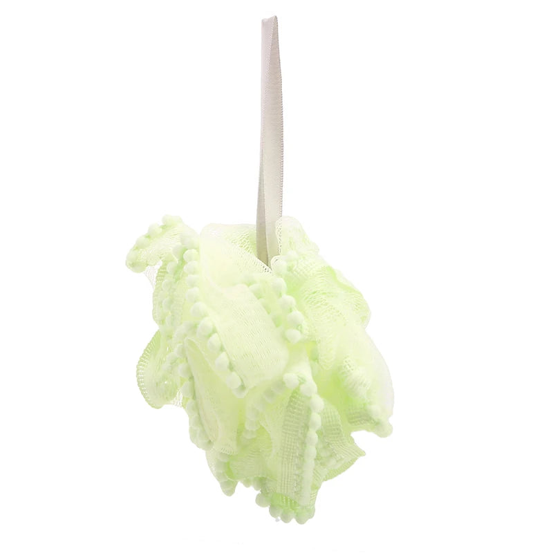 Weiche Netzbadebälle Hautbürste Duschquaste Körperreiniger Peeling-Bürsten Badeblume Badezubehör