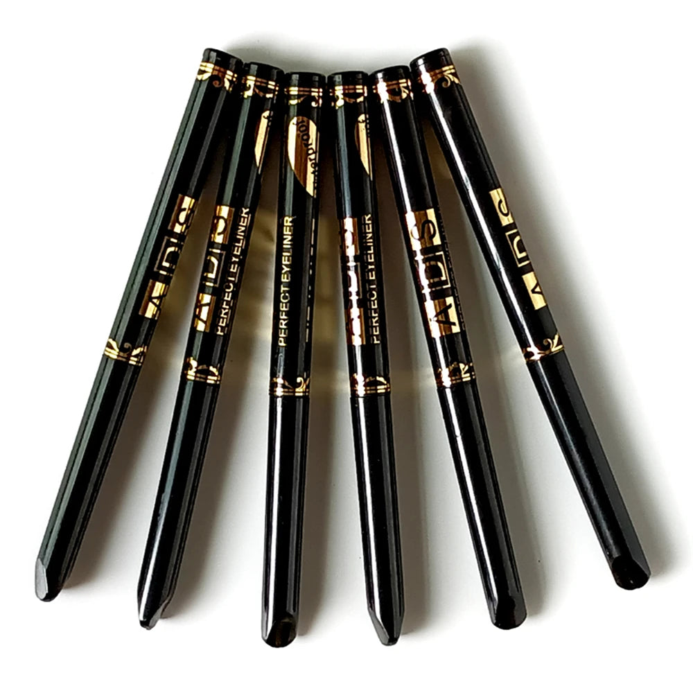2 Stück wasserdichte schwarze braune Eyeliner-Stifte – wischfest, langanhaltend & anfängerfreundlich, glatt, hochpigmentiertes Punk-Augen-Make-up