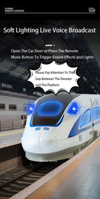 1:60 Maßstab FuXing Hochgeschwindigkeitszug Spielzeugauto Modell Sound Licht Fernbedienung Elektrische Simulation Zugmodelle Ornamente Geschenke