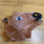 Herren Braunes Pferd Masken Mädchen Lustige Pferdekopfmaske Latex Tiermaske Neuheit Halloween Cosplay Kostüme Kopfbedeckung Mascara De Latex