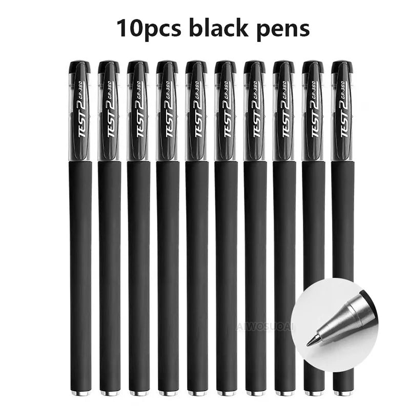Gelstifte Set 0,5 mm Schwarz Blau Rot Nachfüllung Gelstift Rundspitze Schul- & Bürobedarf Schreibwaren Kawaii Zubehör Schreibwaren