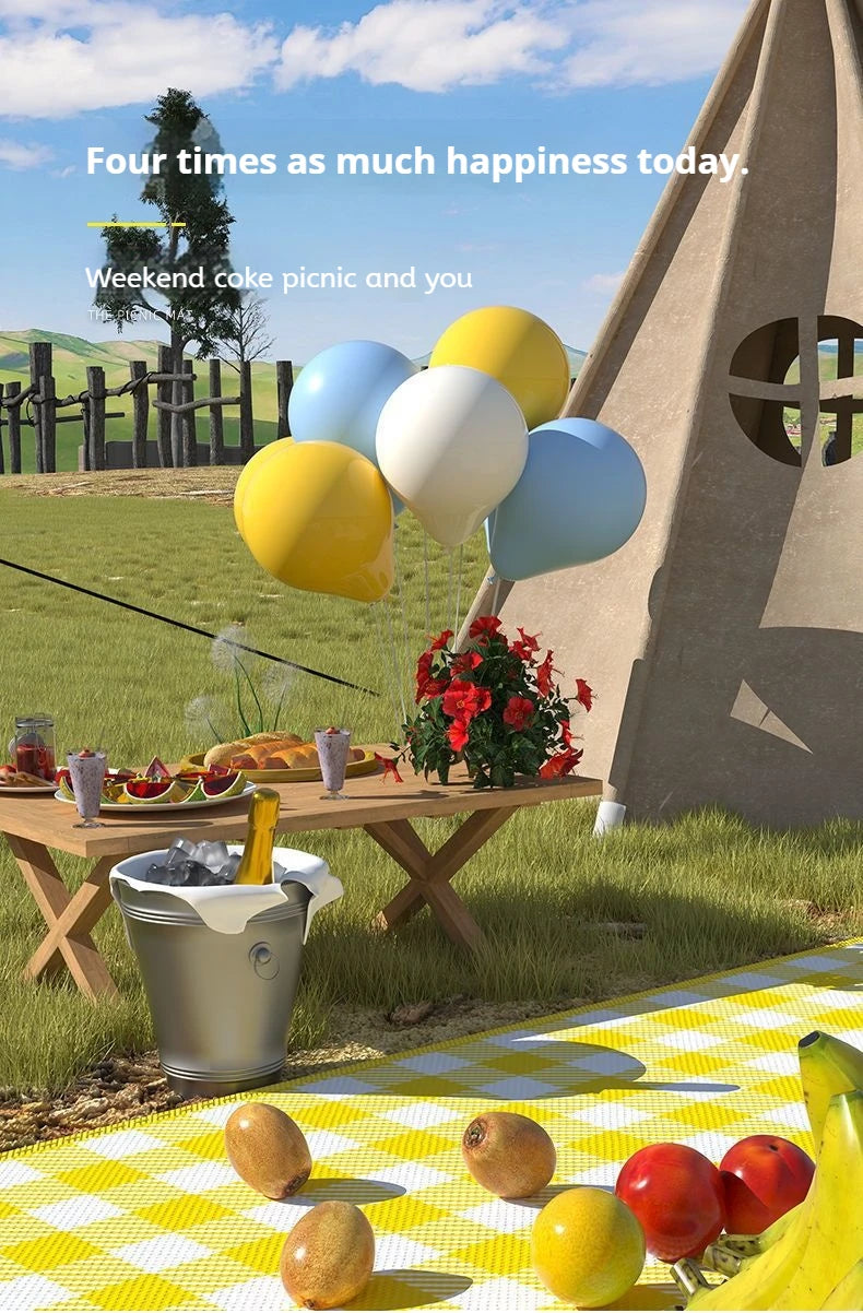 Dicke wasserdichte Picknickmatte, tragbare, faltbare Bodendecke für Camping, Wandern, Strand, Rasen, Outdoor-Aktivitäten, feuchtigkeitsbeständig