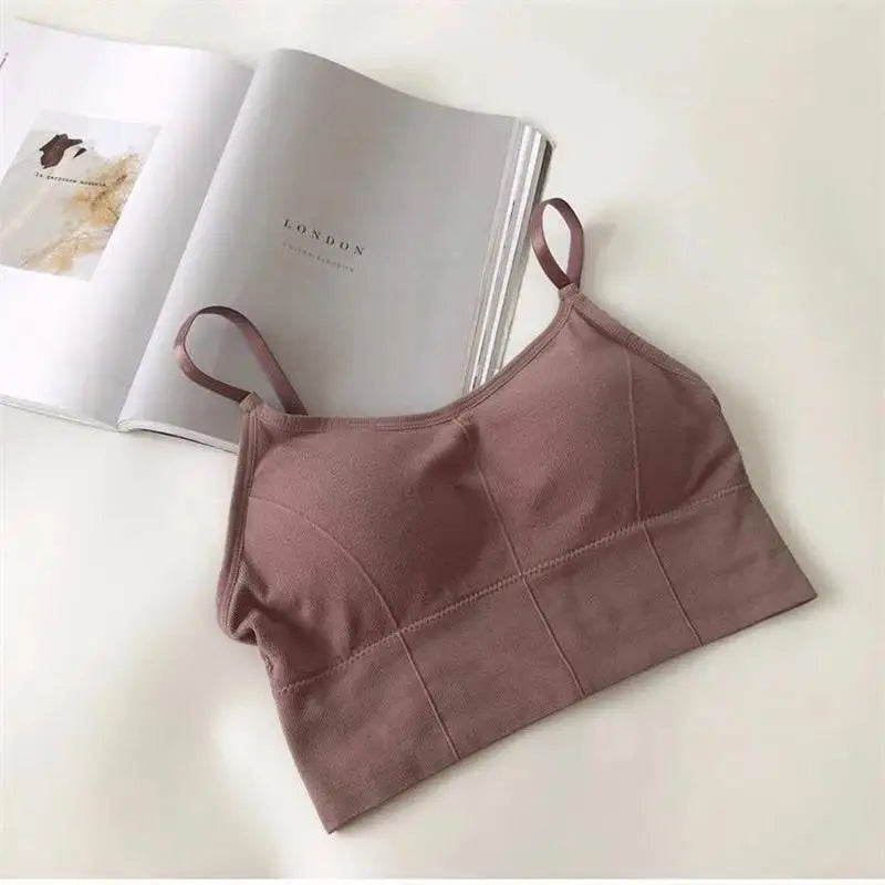 Sexy Damen Tops Rücken Kreuzgurt Tank Top Push Up Lauf Sport BH Atmungsaktiver Weicher Fitness Beauty Einfarbiger Yoga BH