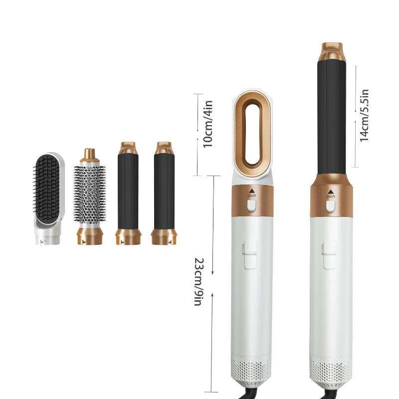 5-in-1 Haartrockner-Heißluftbürsten-Set, professioneller Lockenstab, Haarglätter, Styling-Werkzeug für professionelle Haartrockner im Haushalt