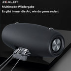 ZEALOT S67 Tragbarer Bluetooth-Lautsprecher mit Schultergurt, wasserdicht für den Außenbereich, Stereo-Klang, starker Bass, 40 Std. Wiedergabe