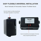Herdio 3.5'' 2 STÜCK Passive Outdoor-Lautsprecher, kabelgebunden, wasserdicht, 200W, 3-Wege, hochwertige montierbare Wandlautsprecher mit überragendem Klang