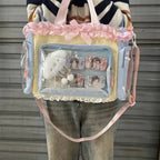 Neue Y2K Süße Japanische Ita Bag Lolita Mädchen Transparente Umhängetasche Große Kapazität Umhängetasche Lässige Tasche DIY Display Handtaschen