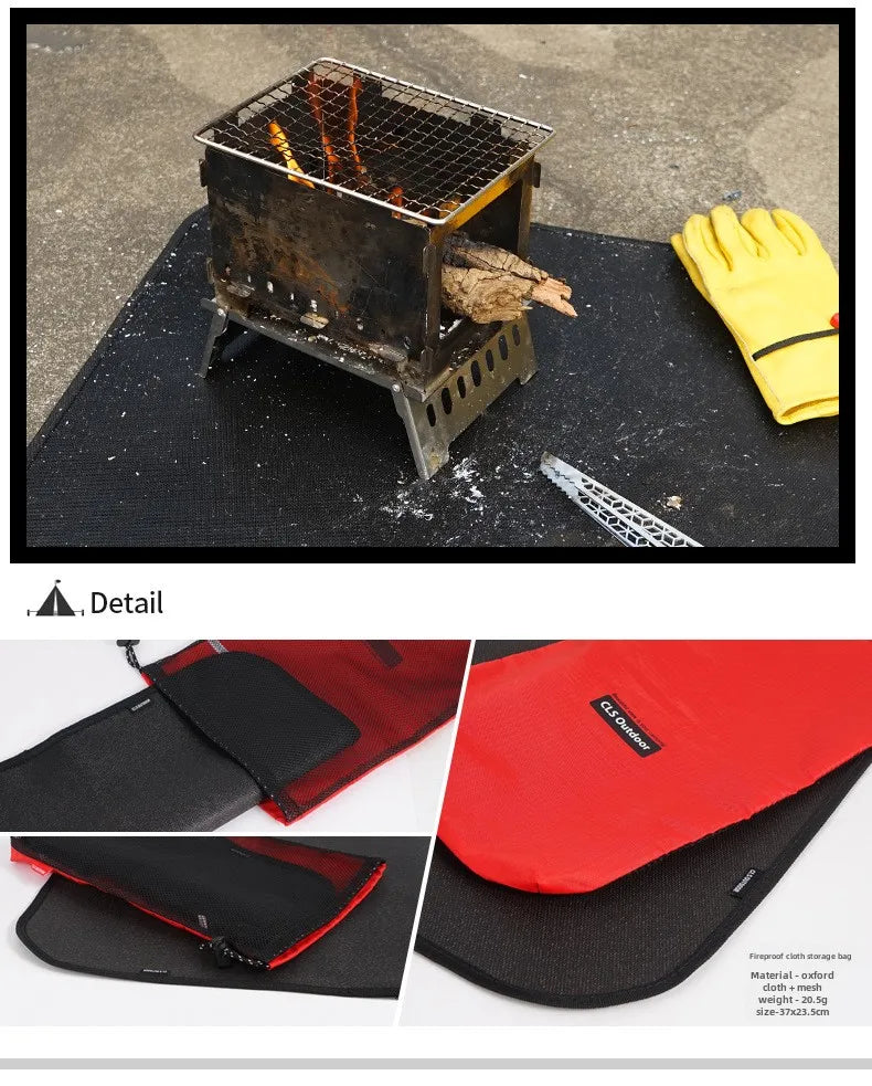 Neue Outdoor-Camping feuerfeste Matte Picknick Barbecue Isolationsmatte flammhemmend Hochtemperatur-Feuerdecke Fiberglasmatte