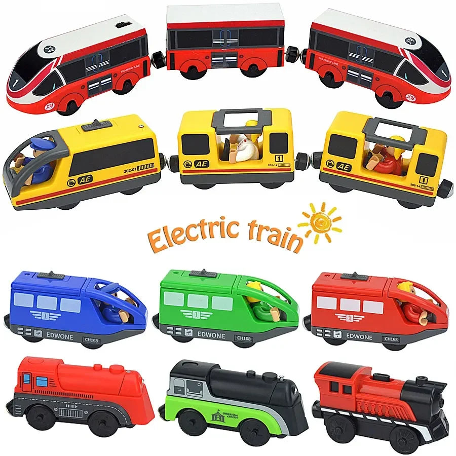 Lokomotive Magnetische Auto Elektrische Eisenbahn Spielzeug Passt Alle Marken Biro Holz Diecast Slot Eisenbahn Schienenbahn Lernspielzeug Für Kinder