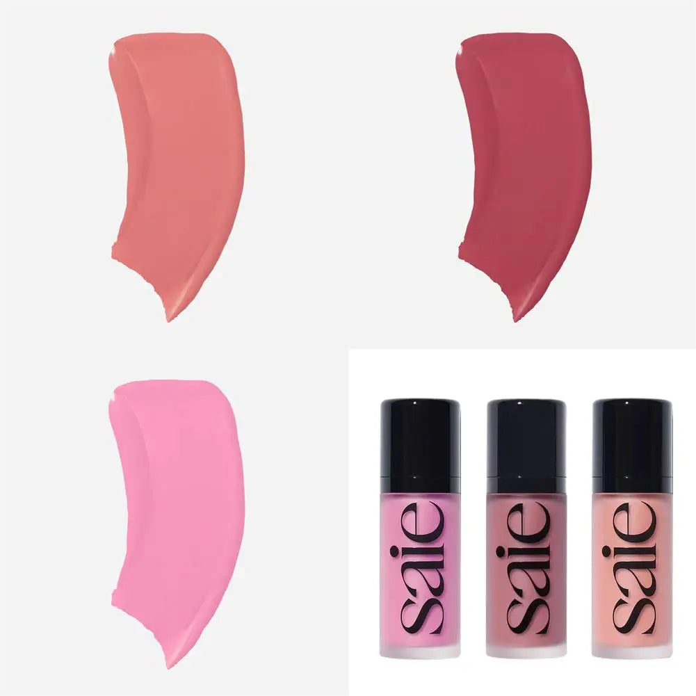 Saie Flüssig-Rouge Highlighter Contouring Illuminierender Schimmerpuder Schnelltrocknend Nicht klebrig Natürliches Gesichts-Make-up Weiche Textur