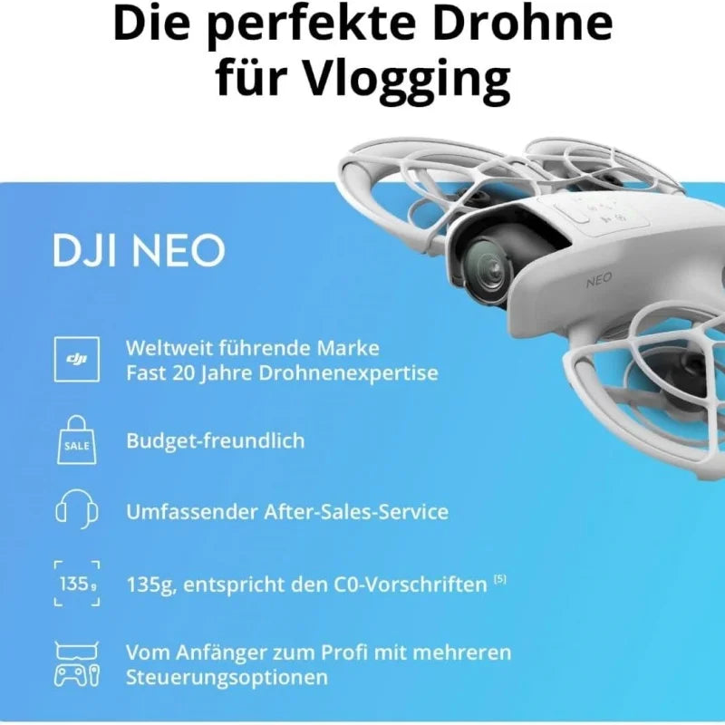 Globale Version DJI Neo Drohne Flugkamera Drohne/Combo 4K Stabilisiertes Video Tragbare Vollabdeckung Propellerschutz