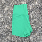Sexy einfarbige Damen-Fitness-Sportshorts, hohe Taille, athletische Yoga-Shorts, Bein-Radfahren, umfassendes Training, Jogging, Squat-Proof