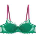Sexy Spitzen-BH- und Höschen-Set, Minimizer, Anti-Sagging, vollflächig bedeckend, verstellbarer Bügel, große Bruststütze, dünne Seitenstütze, kein Überlaufen