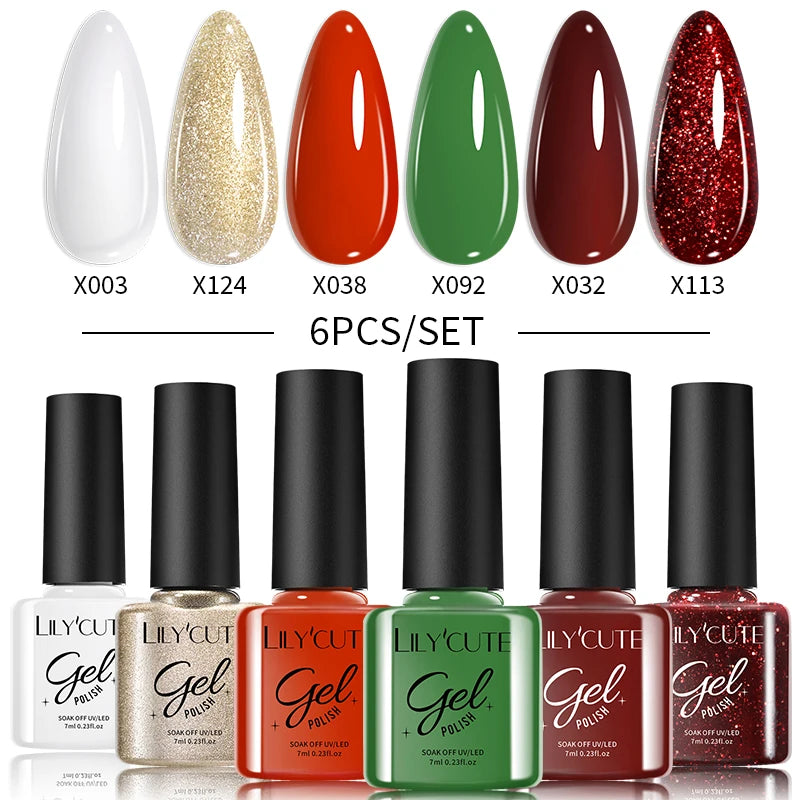 LILYCUTE Nagelgel-Politur-Set, Rosa Grün, Frühling, DIY-Nagelkunst-Design, lang anhaltend, Soak Off UV Gel, Maniküre, Malgel, Vernis-Kit