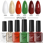 LILYCUTE Nagelgel-Politur-Set, Rosa Grün, Frühling, DIY-Nagelkunst-Design, lang anhaltend, Soak Off UV Gel, Maniküre, Malgel, Vernis-Kit