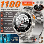 2026 Neue T-Rex3 Pro 1100mAh Akku Smartwatch GPS-Route 5ATM Wasserdicht Sport Lauf-Tracker Outdoor Kompass Militär-Smartwatch