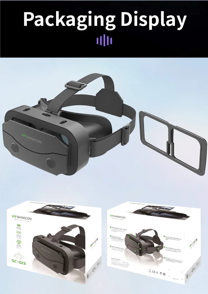 VR Brille Virtual Reality Headset Viar Geräte Helm 3D Linsen Smart Goggles Für Smartphones Telefon Mobile Gogle Spiel Zubehör