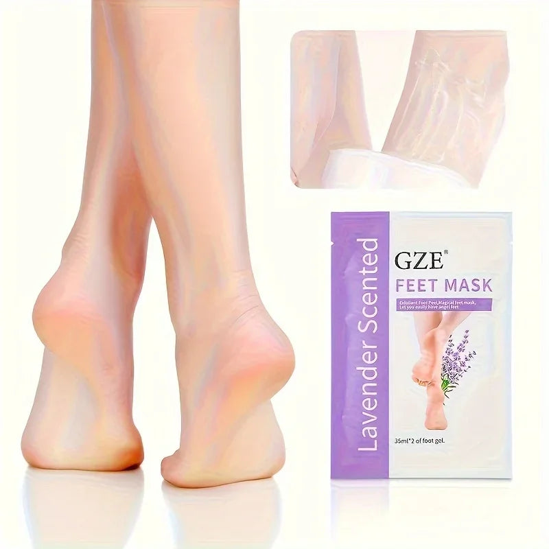 GZE Fußpeelingsmaske Hautpeeling Fußmasken für trockene, raue, rissige Fersen, Hornhaut, abgestorbene Hautentfernung – Fußpeeling-Maske